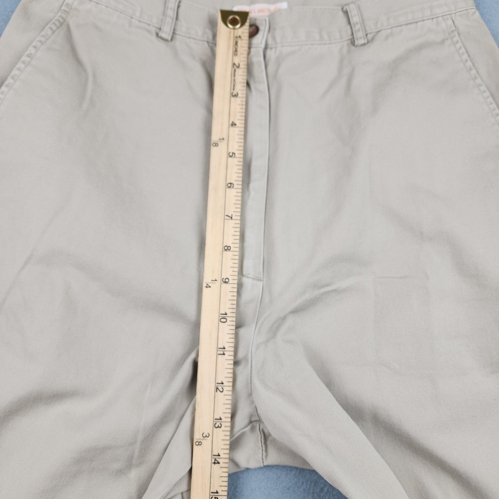 Brooks Brothers Pants Womens 14 Beige Chino 100% Cotton Relaxed Twill High Waist - Picture 4 of 9